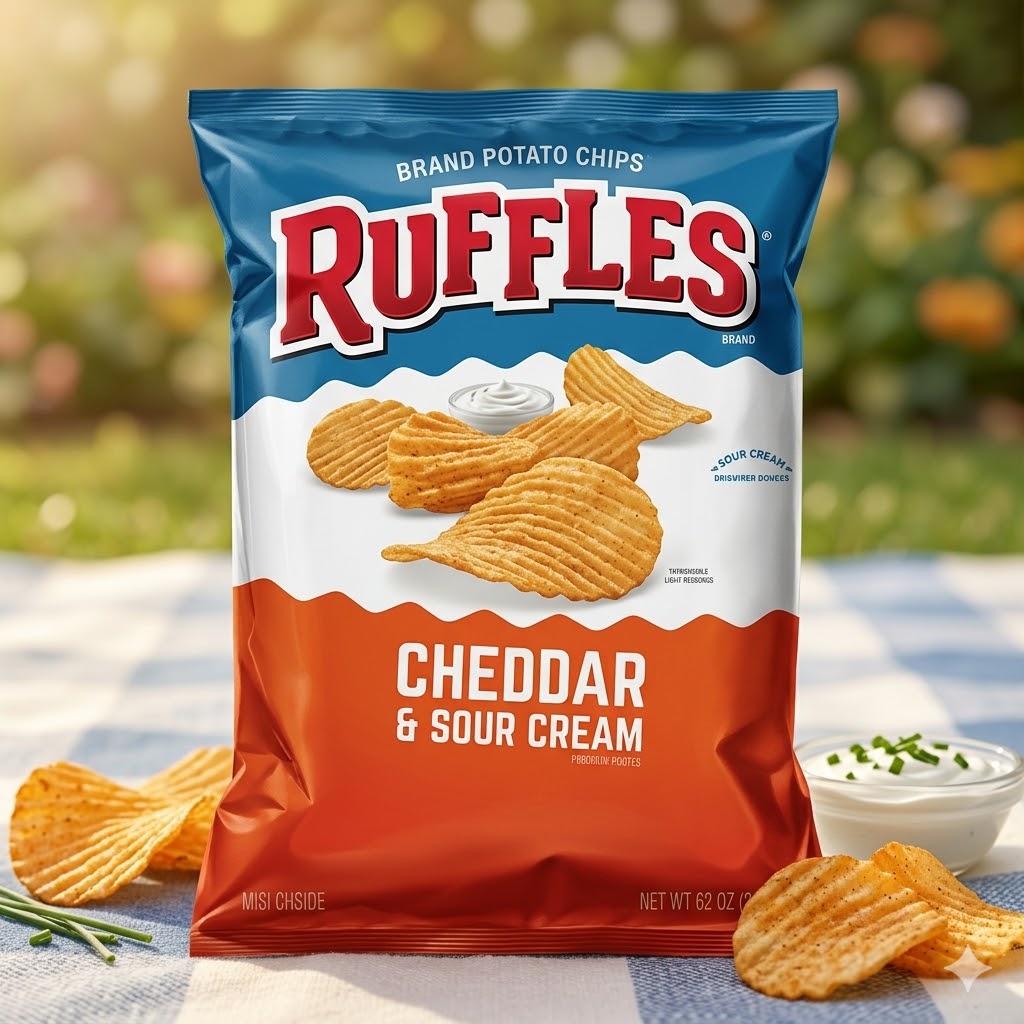 RUFFLES CHEDDAR & SOUR CREAM | Goodsxfoods